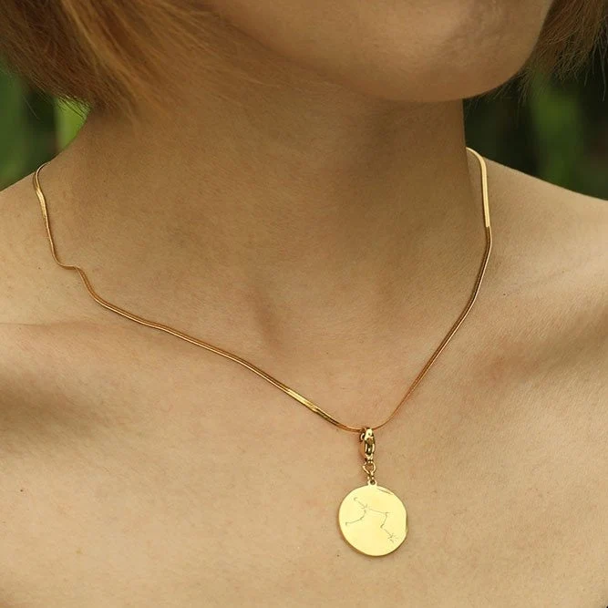 MILA: Snake Skin Textured Delicate Width Gold Chain Necklace - Image 9
