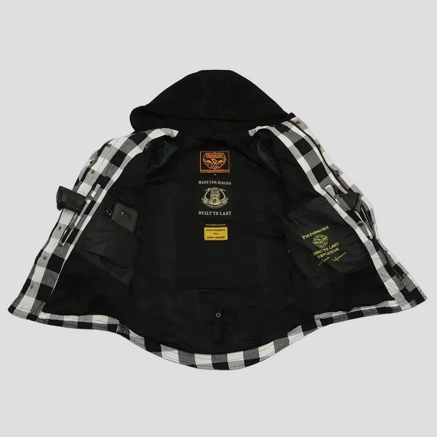 Milwaukee Leather Men's Plaid Flannel Armored Shirt Jacket - Image 9