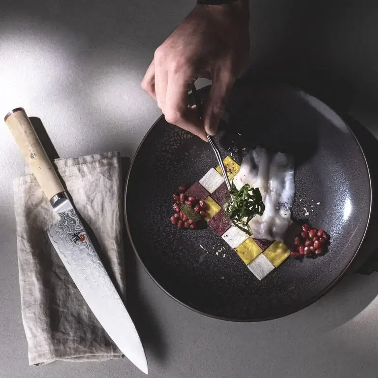 Miyabi Gyutoh Knife 8" – Birchwood, 5000 MCD Series - Image 2