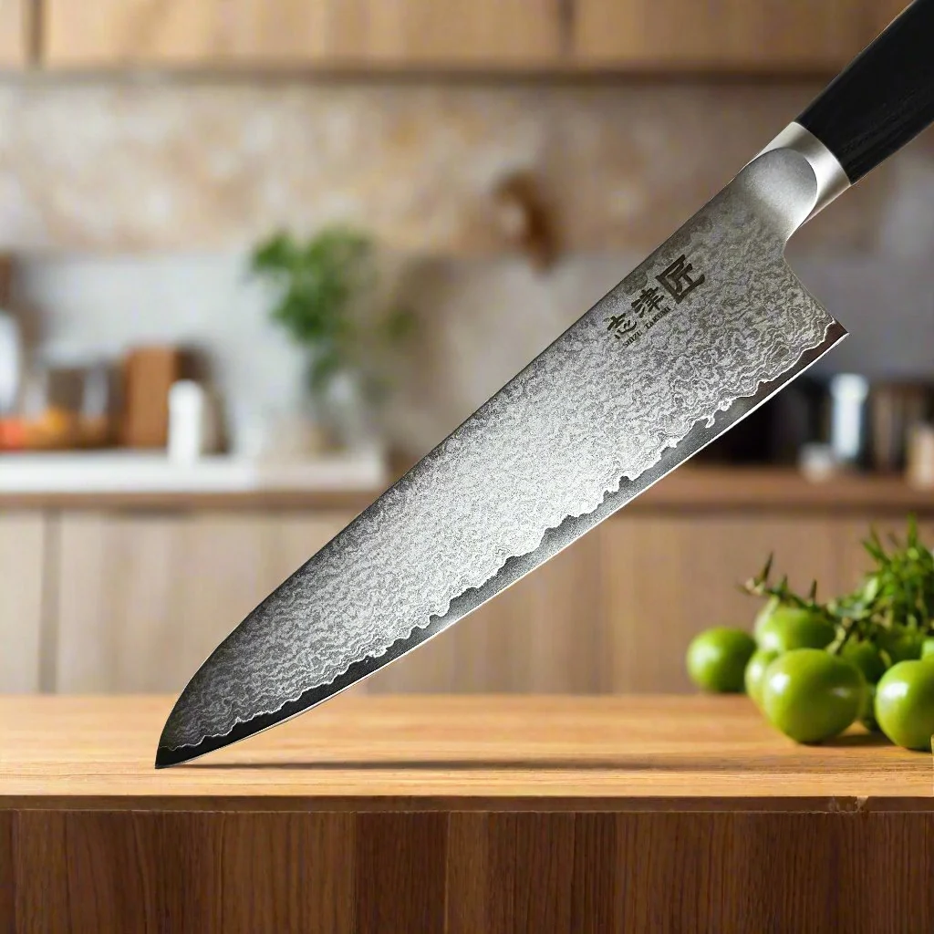 Miyako SUS 210mm Gyuto Knife | 33 Layer Damascus Steel Blade – Made in Japan - Image 7