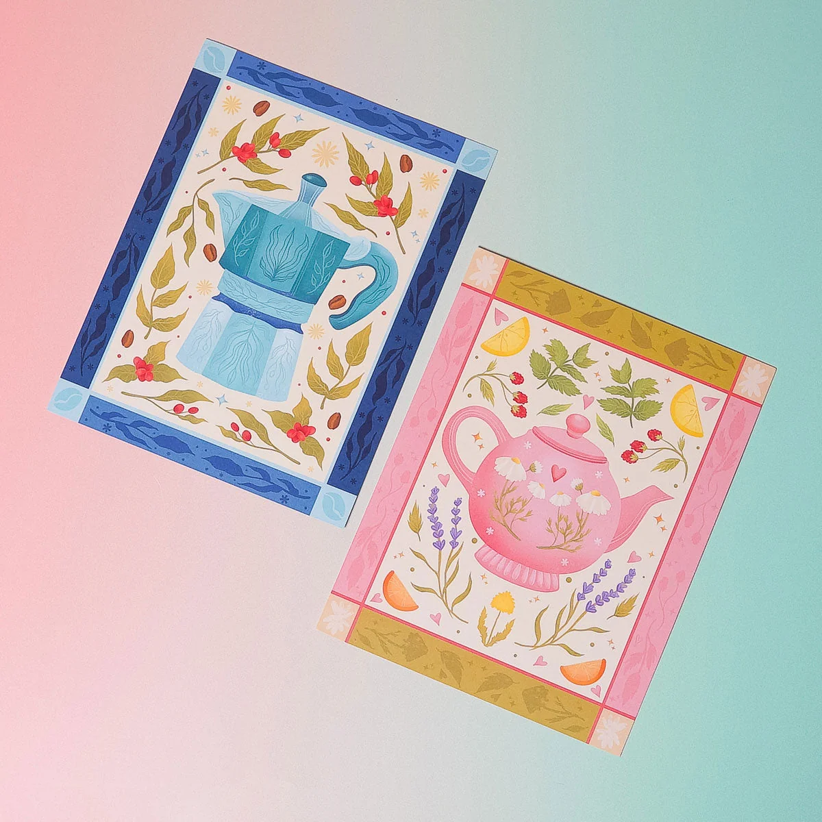 Moka Pot Coffee Art Print (7"x9") - Image 3