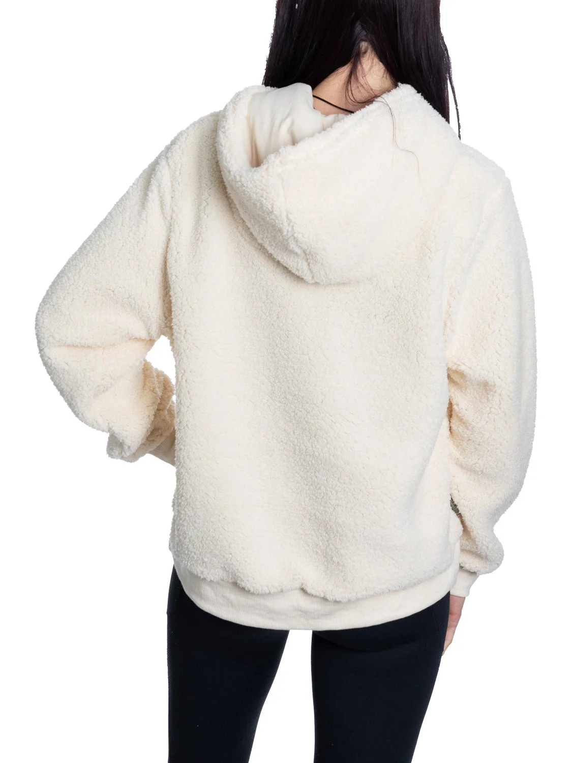 Montreal Canadians Ladies Sherpa Hoodie with Premium Chenille Logo - Image 5
