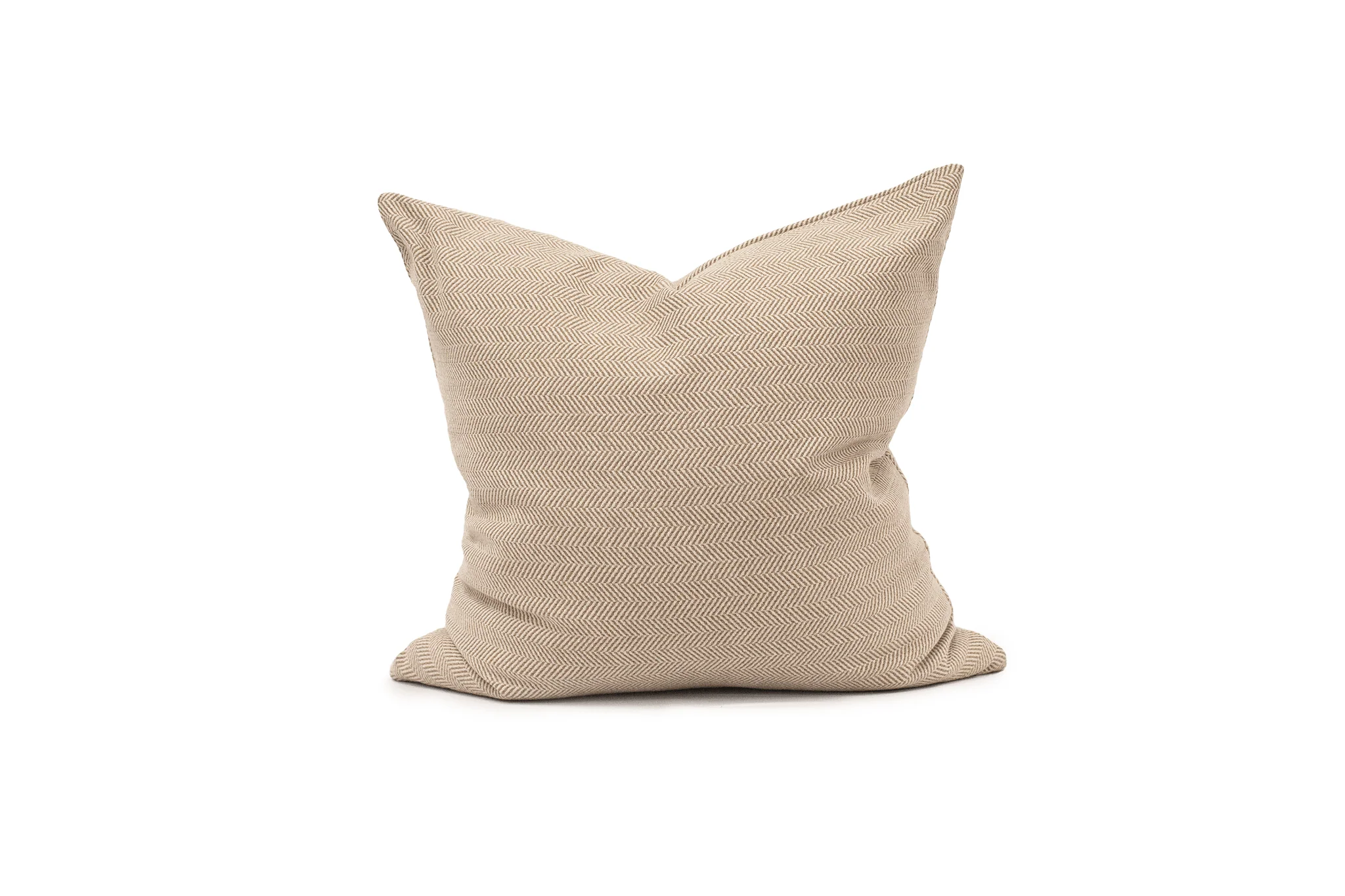Mushroom Herringbone Cushion Cover - Image 2