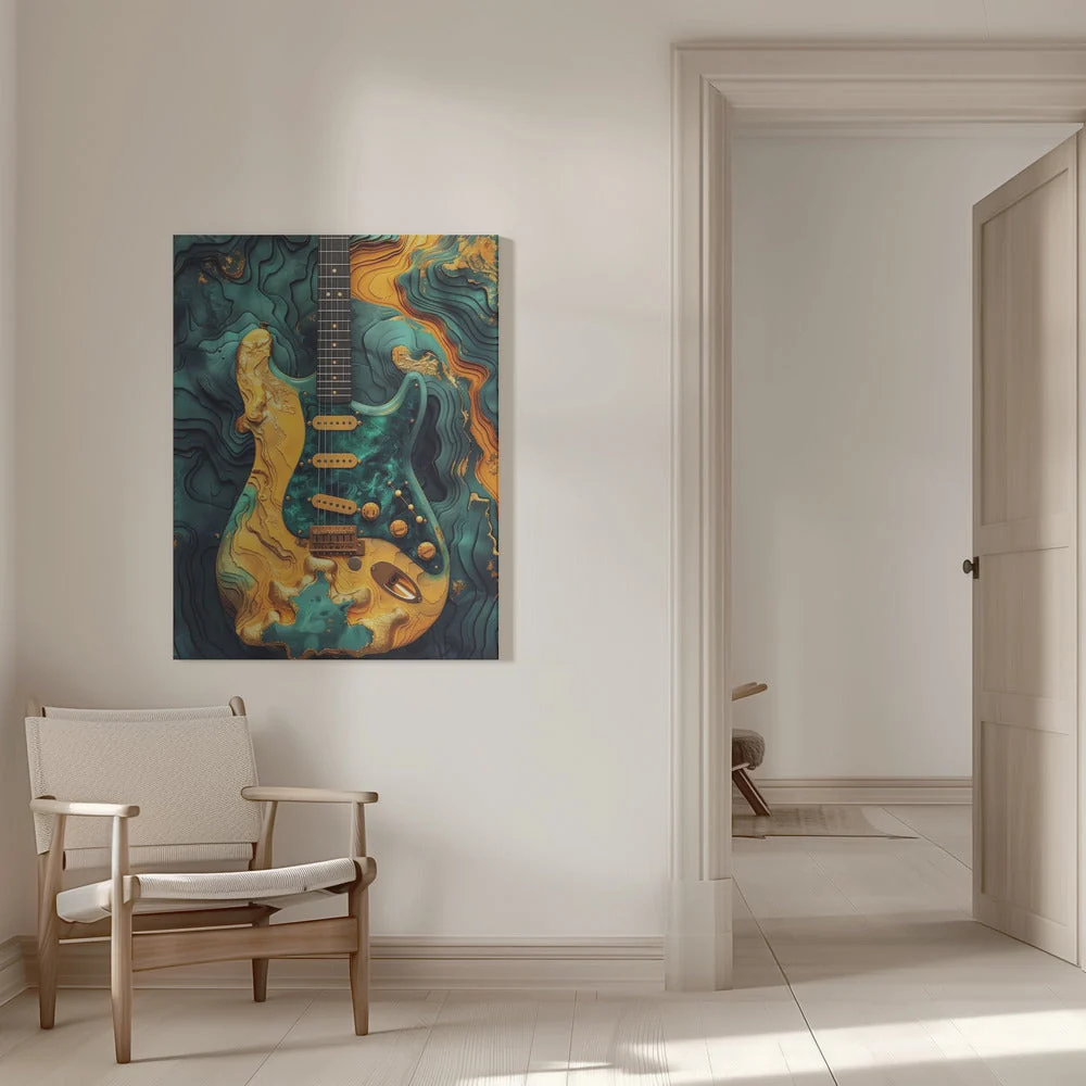Music Guitar 1 Canvas Print - Image 9