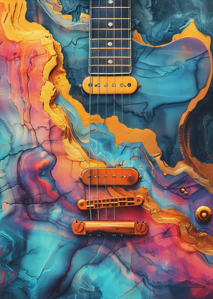 Music Guitar 3 Canvas Print - Image 5