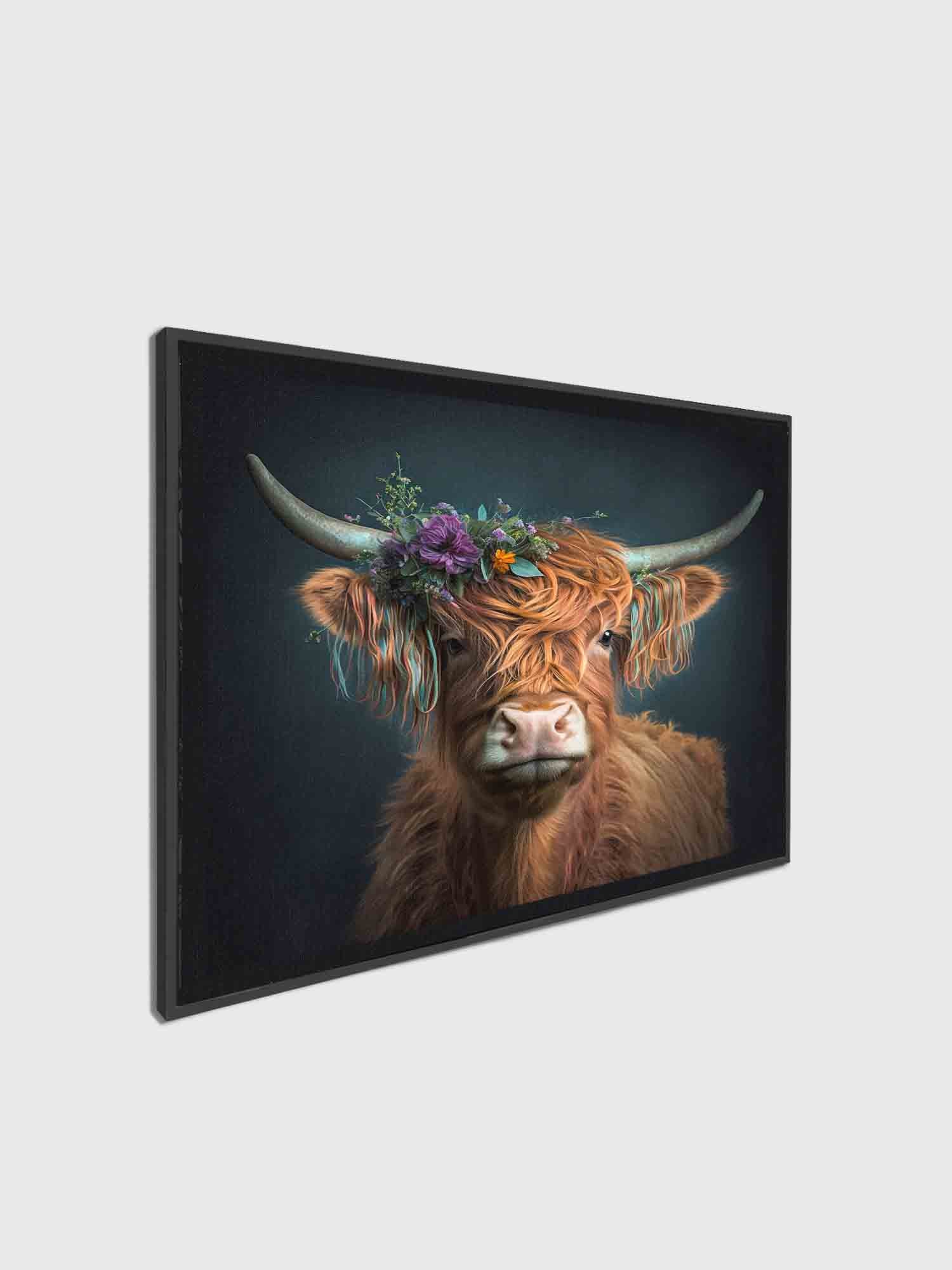 Nature Wall Art-The Bison and Flowers-Canvas Print - Image 9