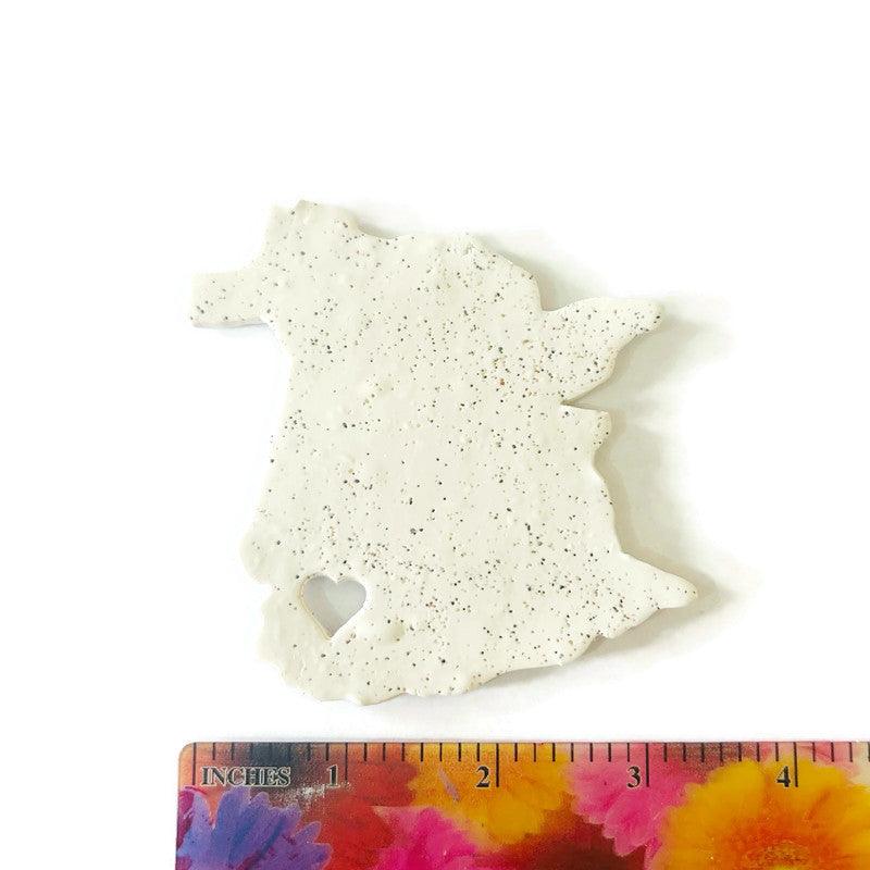 New Brunswick Fridge Magnet Handmade from Clay & Beach Sand - Image 2