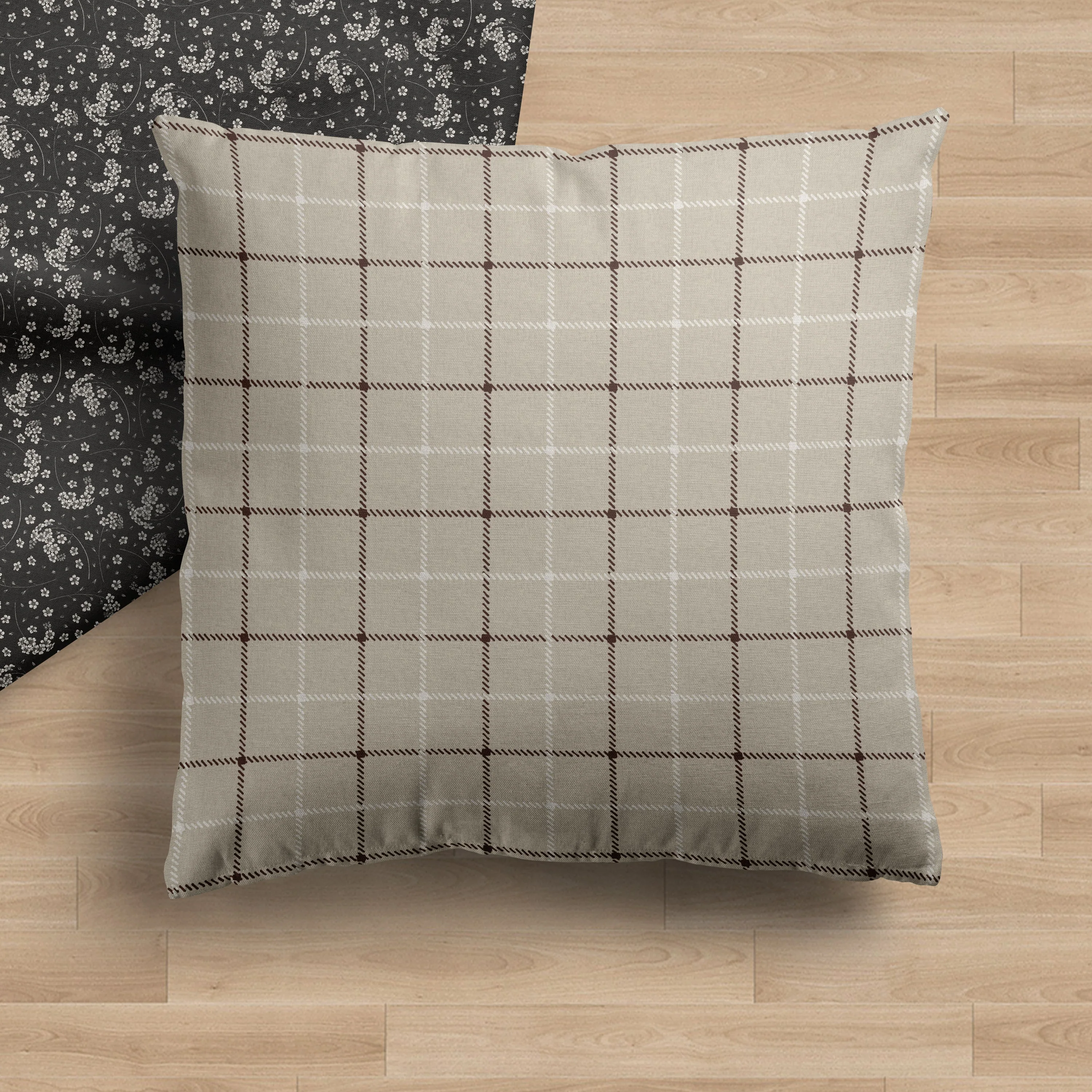 Niall | Neutral Interlock Geo Pillow Cover - Image 5