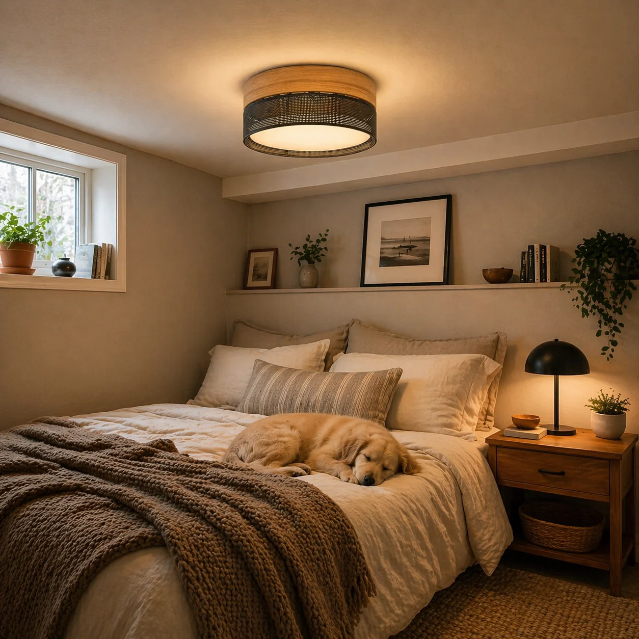 NICOL Scandinavian Flush Mount Ceiling Light for Hallway, Bedroom & Kitchen - Image 3