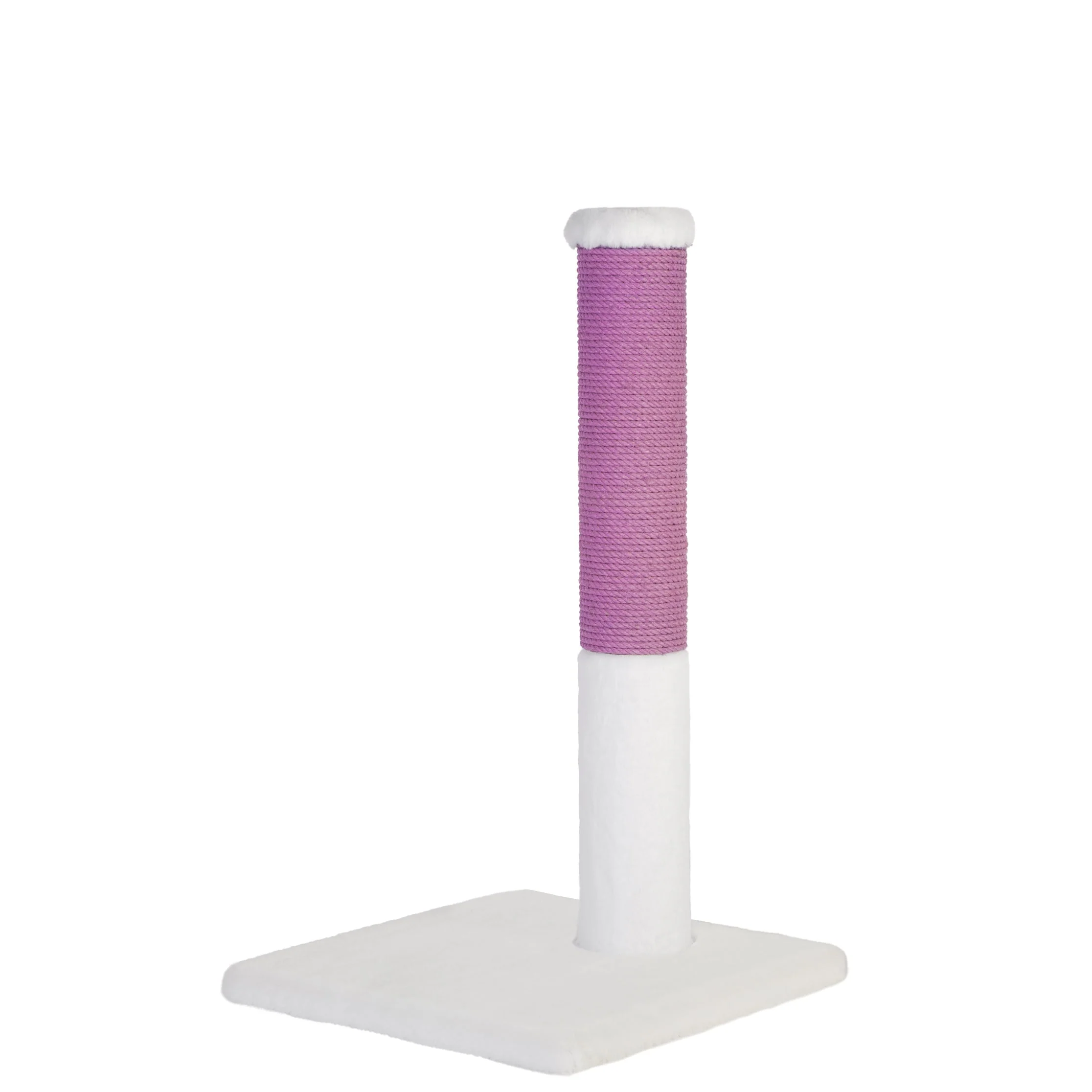 Noba Classic 28" Scratching Post - White Faux Fur - Image 4