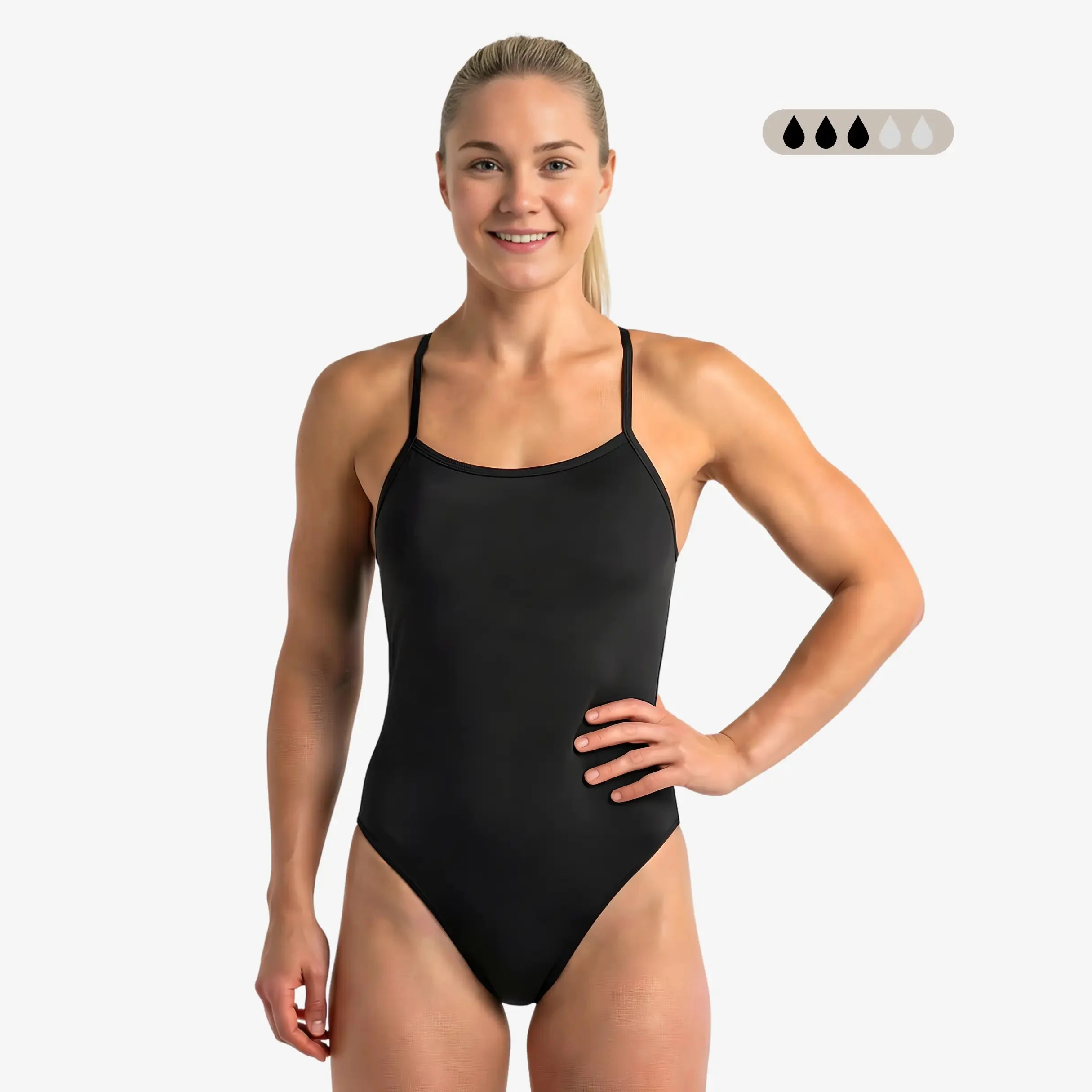 SecureFlo Onyx Tie-Back One Piece Period Swimsuit by Norca - Image 2