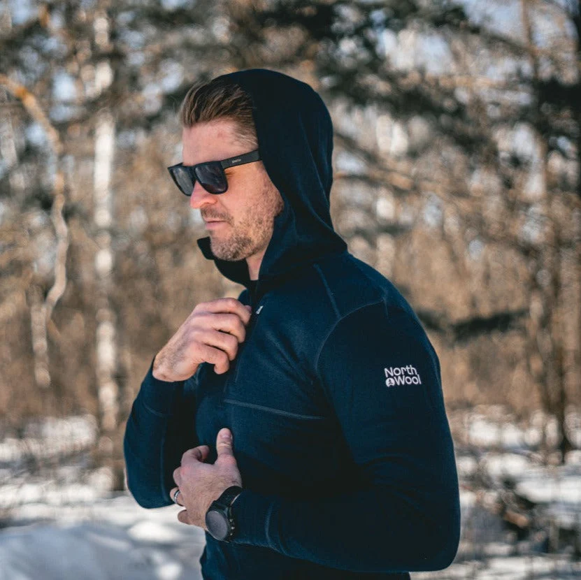 NorthWool Men's Merino Blend 1/4 Zip Hoodie — Heavyweight - Image 11