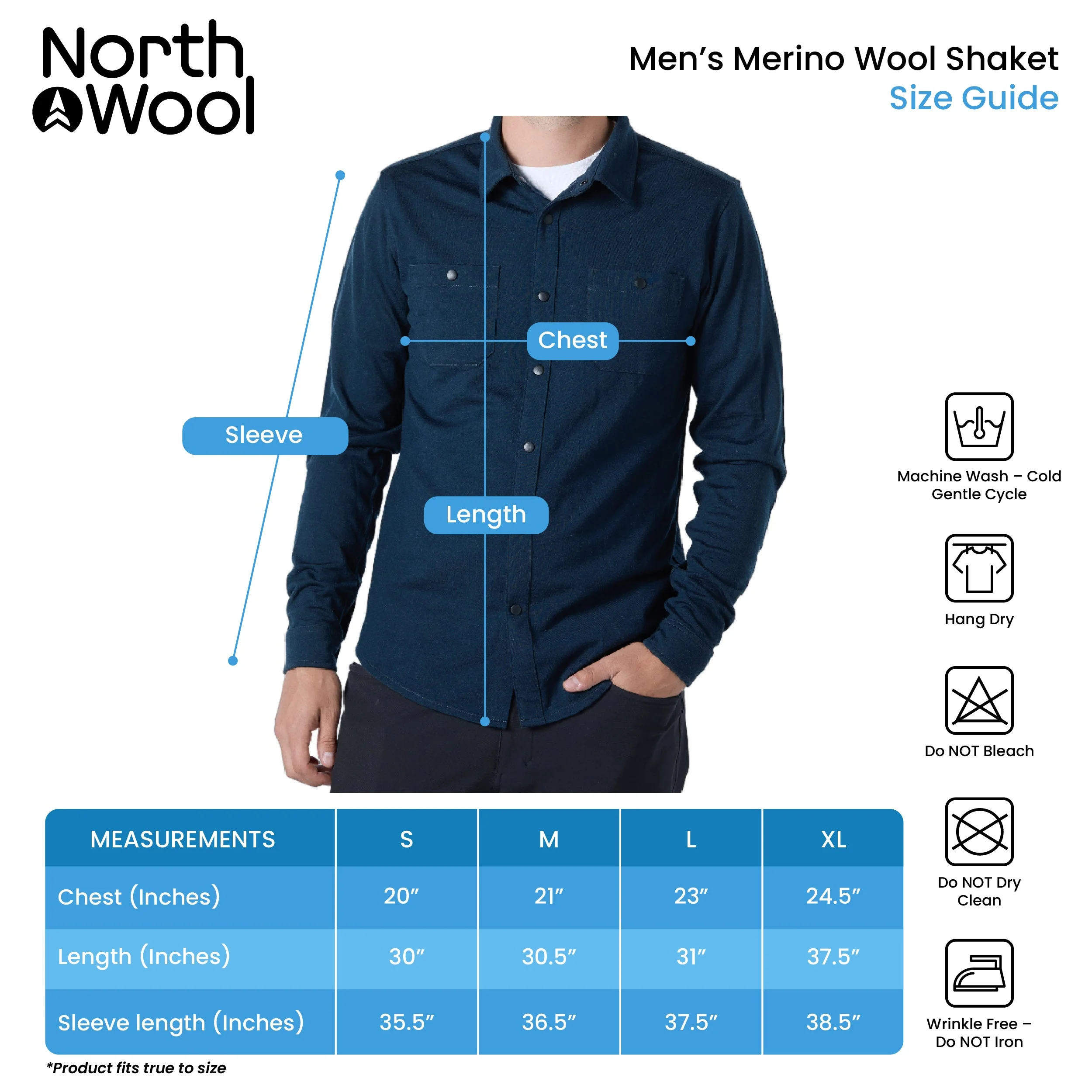 NorthWool Men's Merino Blend Shaket — Heavyweight - Image 5