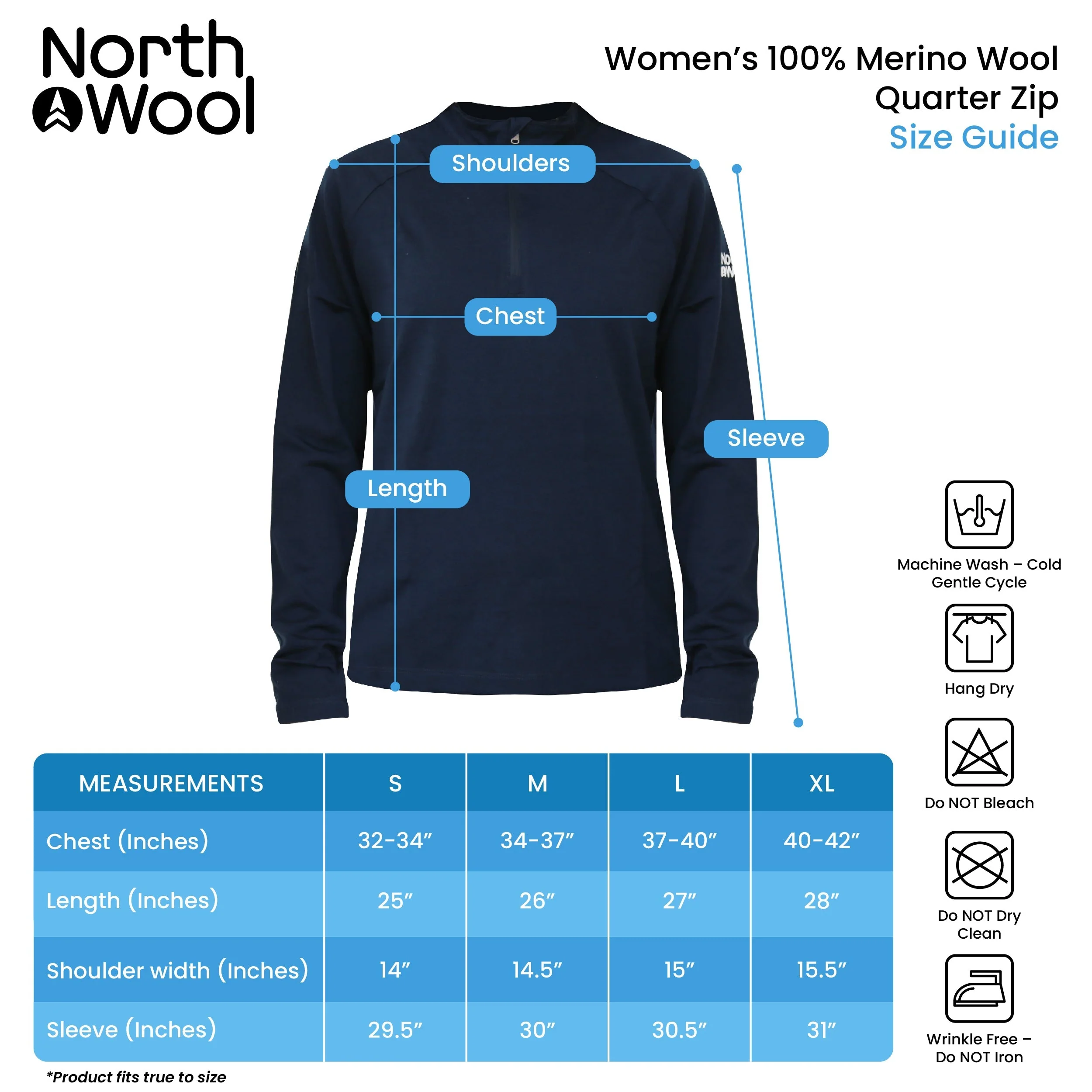 NorthWool Women's Merino Blend 1/4 Zip Pullover — Heavyweight - Image 10