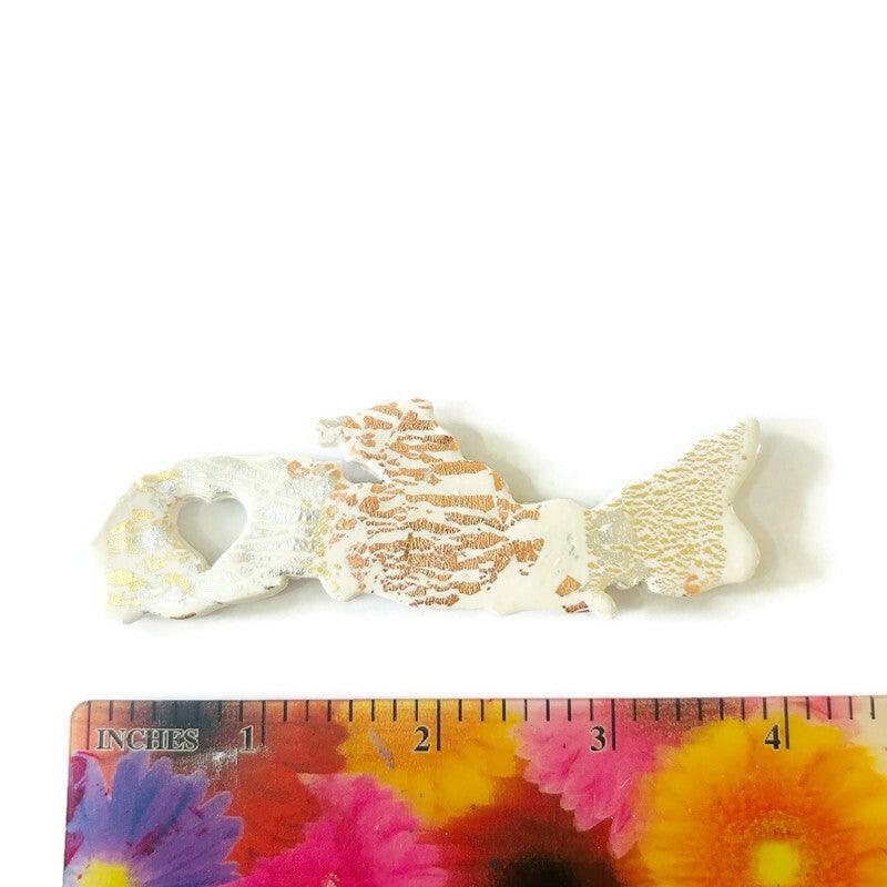 Nova Scotia Fridge Magnet Handmade from Clay & Mixed Foil Flakes - Image 10