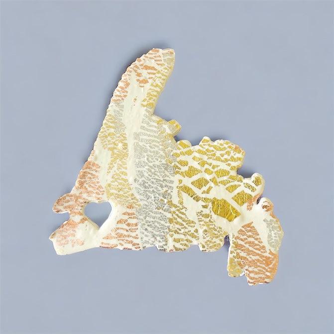 Nova Scotia Fridge Magnet Handmade from Clay & Mixed Foil Flakes - Image 4