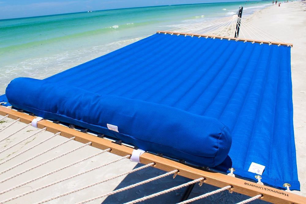 Olefin Double Quilted Hammock with Matching Pillow with 3-Beam Stand - Image 10
