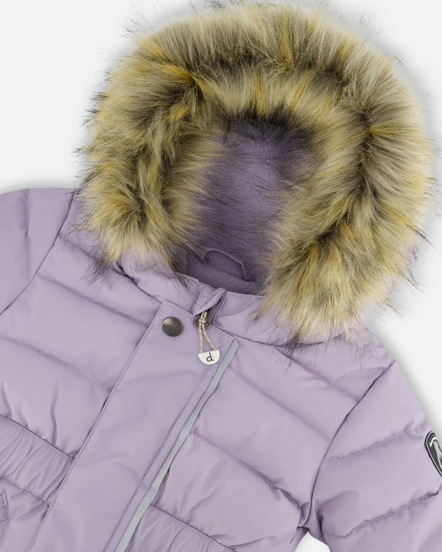 One-Piece Baby Original Puffy Snowsuit Purple Gray - Image 5