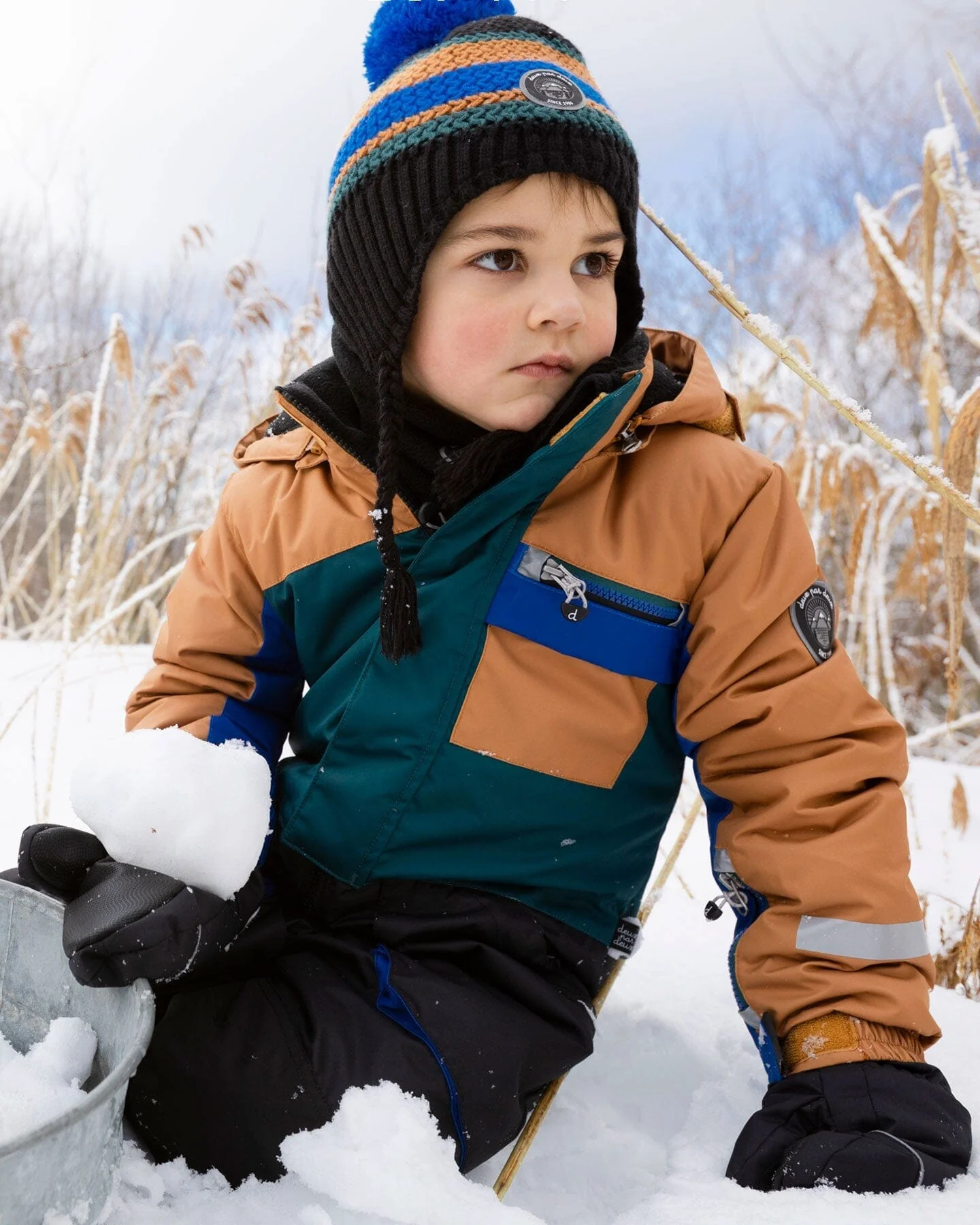 One-Piece Play Snowsuit Colorblocked And Black - Image 2