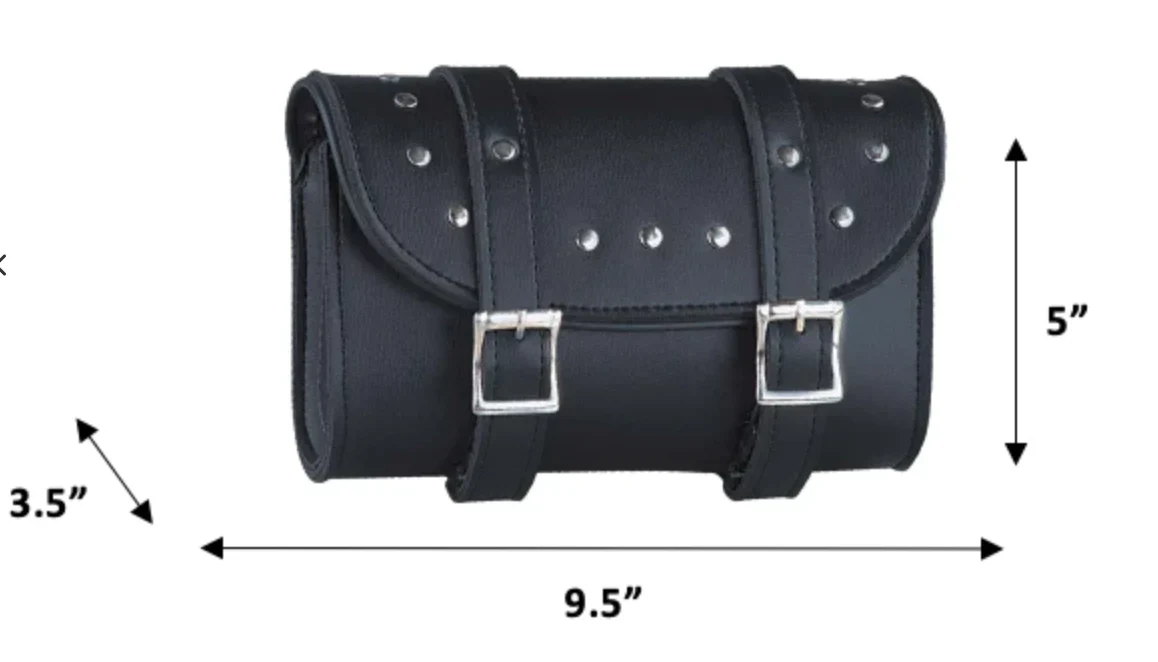 Open Road Chrome Studded PVC Tool Bag - Image 2