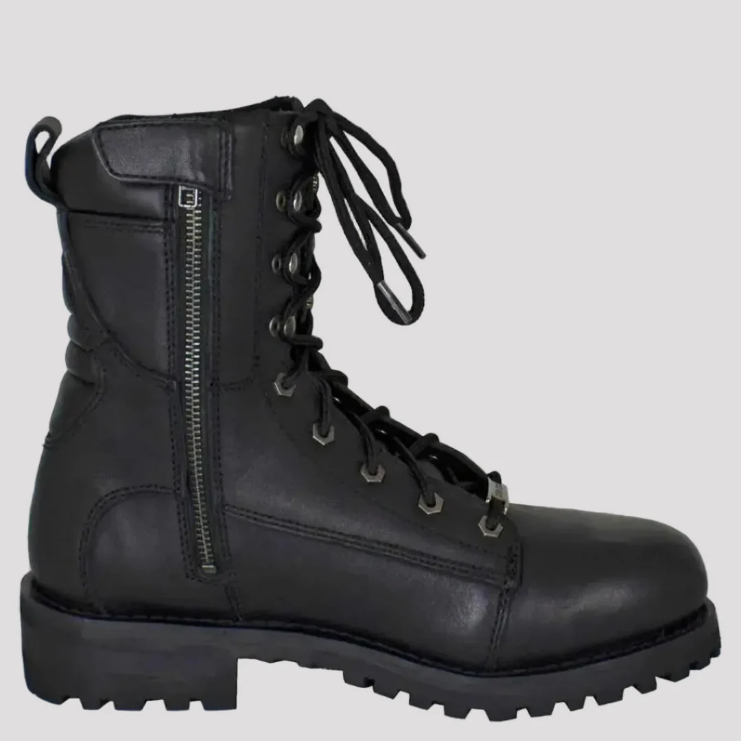 Open Road Men's 8" Quilted Motorcycle Boots - Image 3