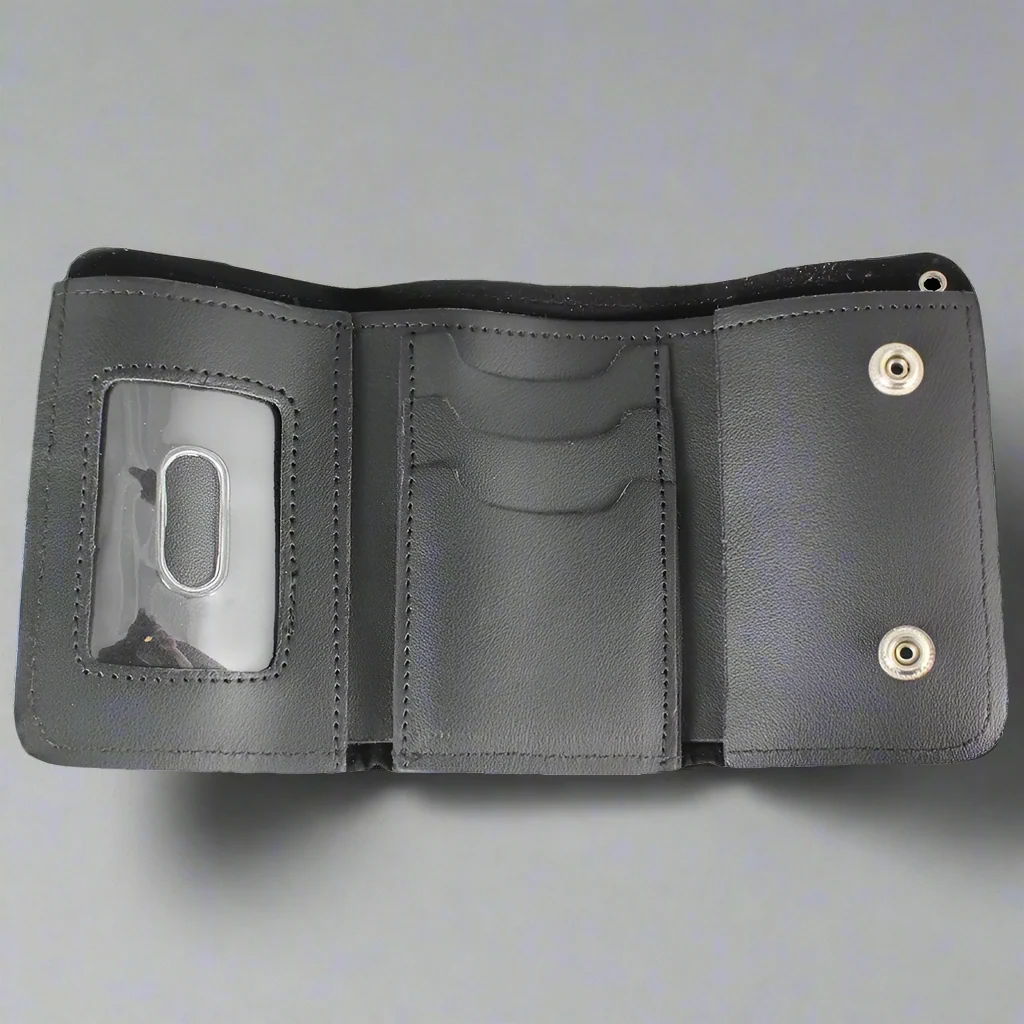 Open Road Men's Chrome Plated Chain Leather Wallet - Image 2