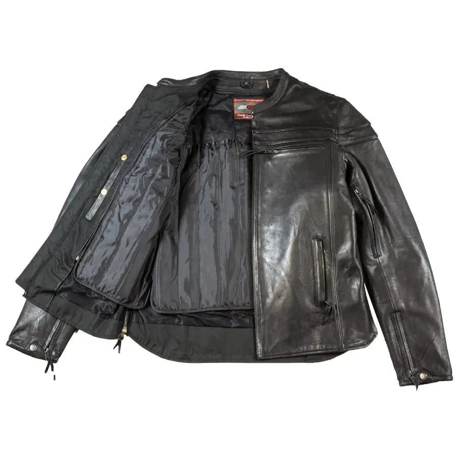 Open Road Men's Maverick Leather Motorcycle Jacket - Image 4