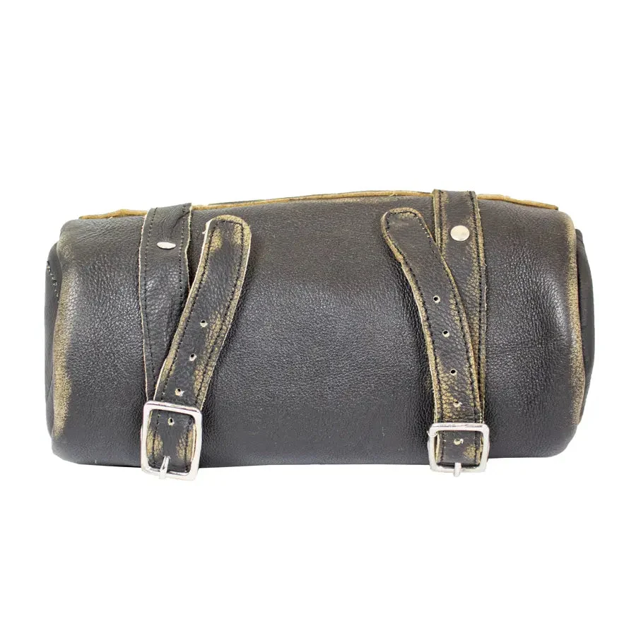 Open Road Soft Body Distressed Leather Tool Bag - Image 2