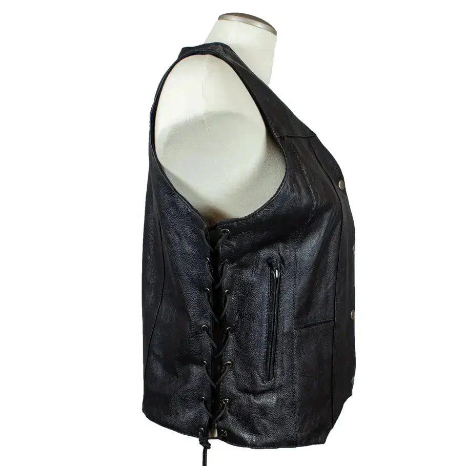Open Road Women's Leather Vest - Image 2
