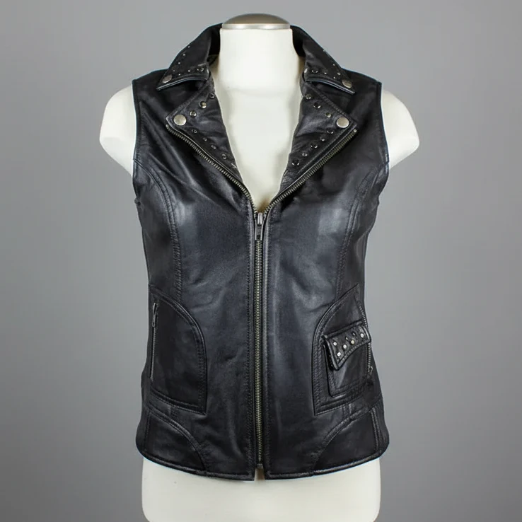 Open Road Women's Studded Leather Vest