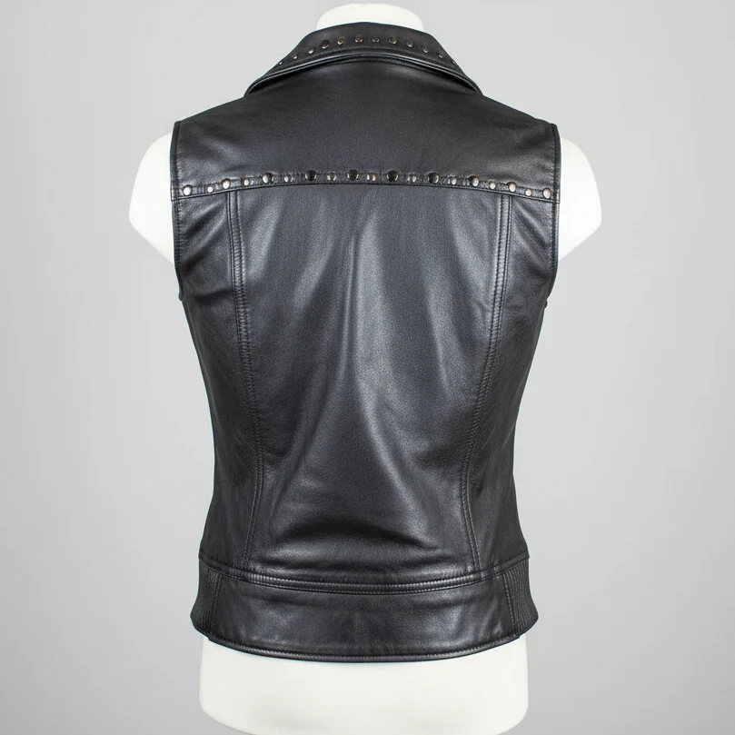 Open Road Women's Studded Leather Vest - Image 2