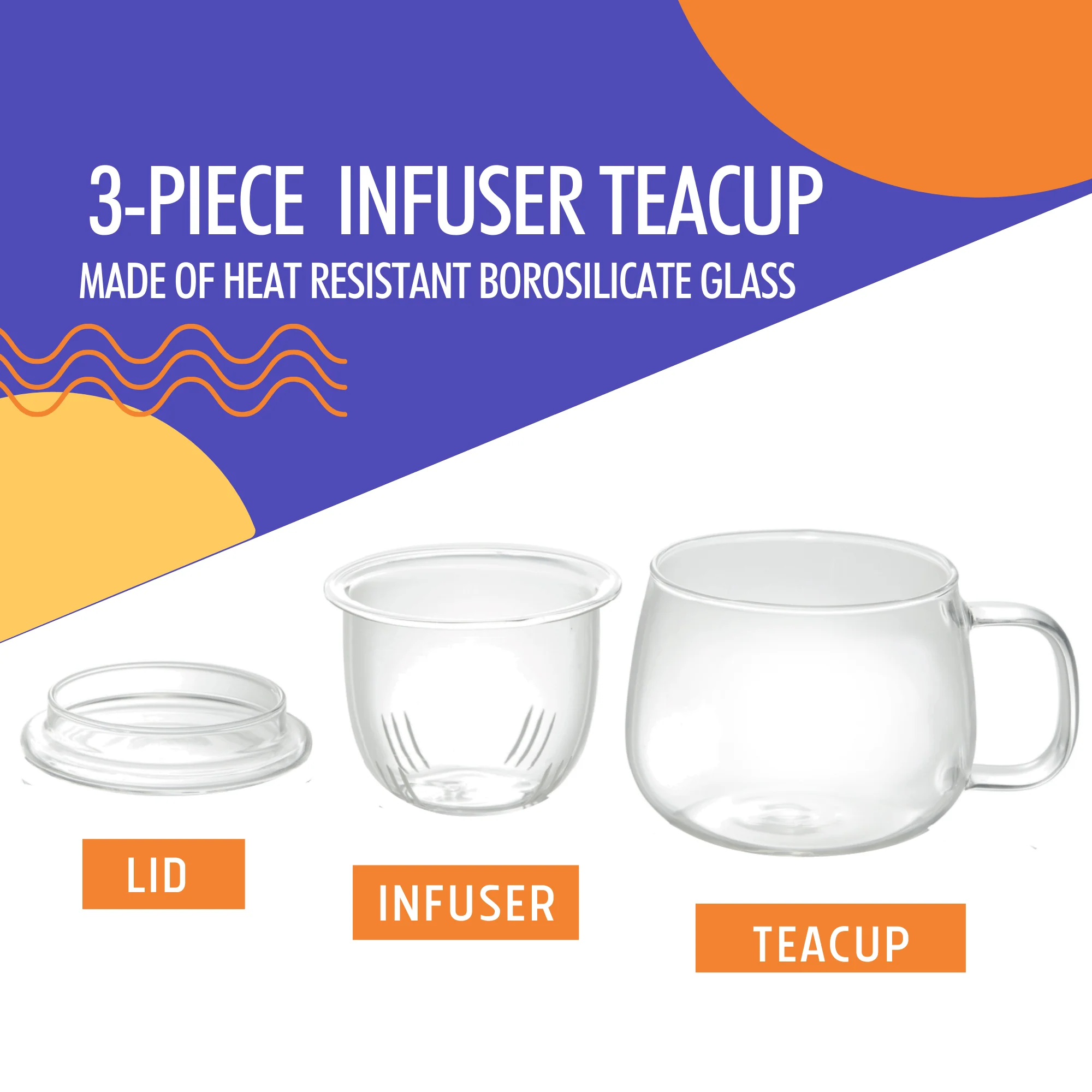 Orange Pekoe Loose Tea and Infusion Tea Cup - Tea Gift Set - Image 4