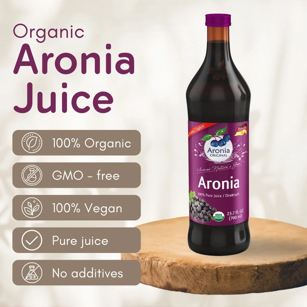 Organic Aronia Juice 23.7 Fl Oz (700 ml) - Image 2