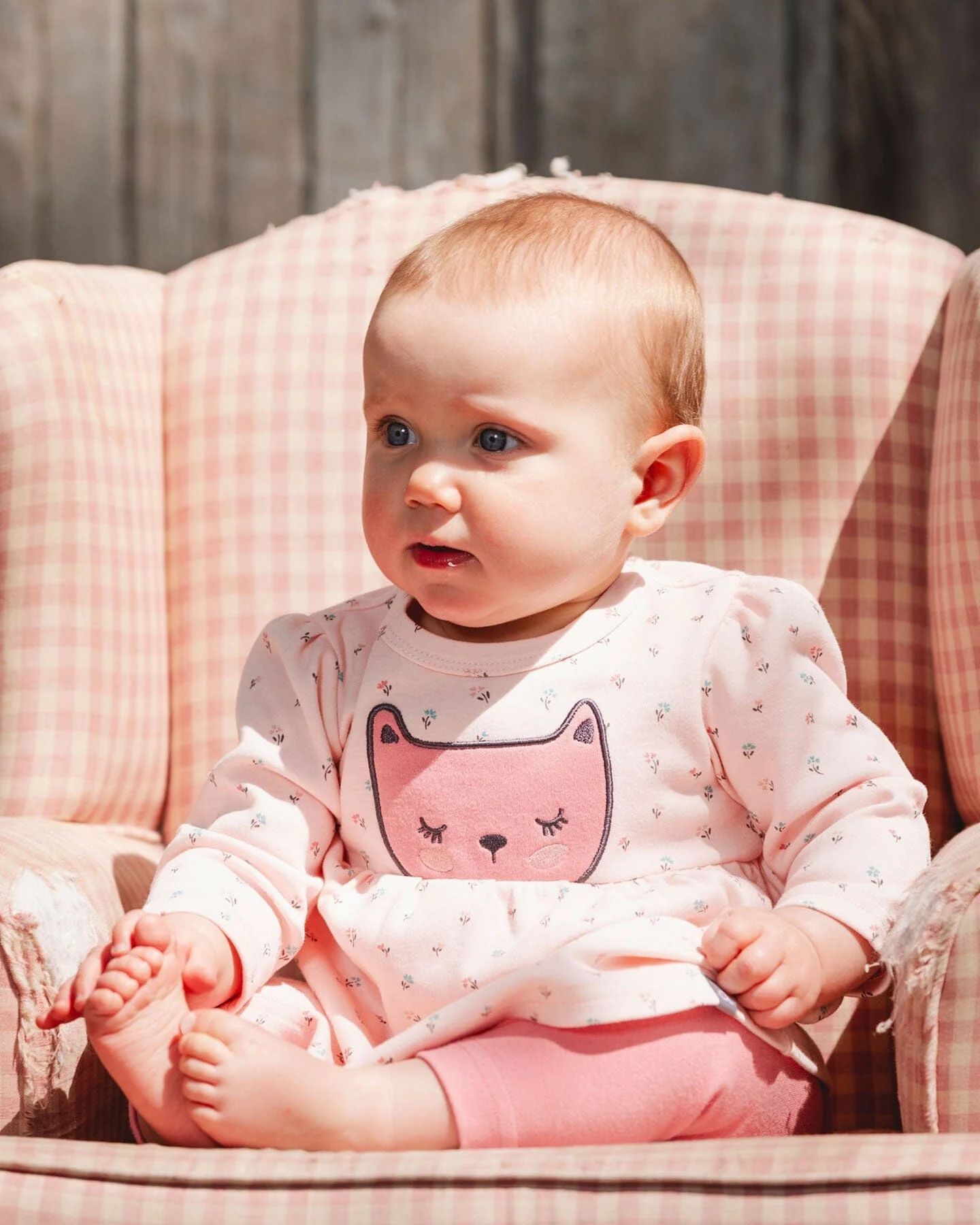 Organic Cotton Dress And Leggings Set Pink Mini Floral - Image 2