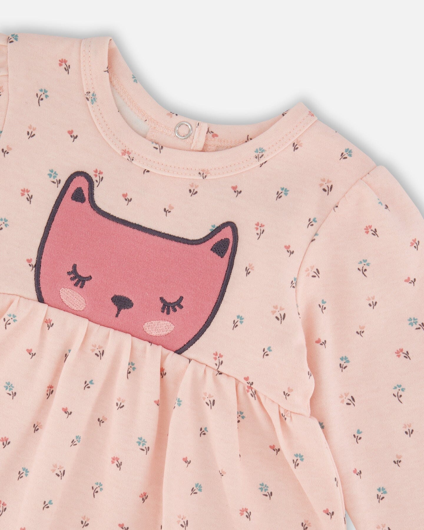 Organic Cotton Dress And Leggings Set Pink Mini Floral - Image 4