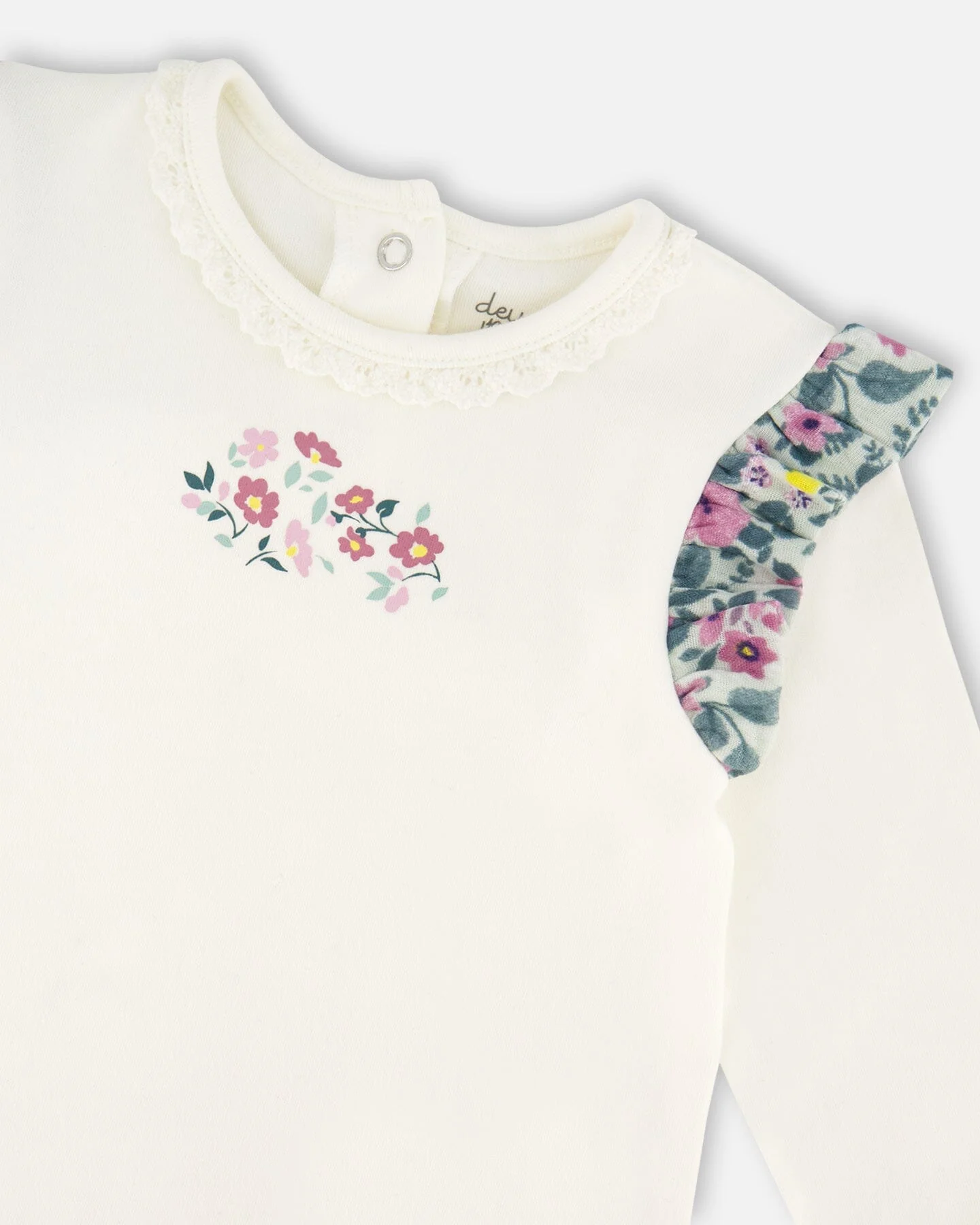 Organic Cotton Off-White Top And Muslin Pants Set - Image 3