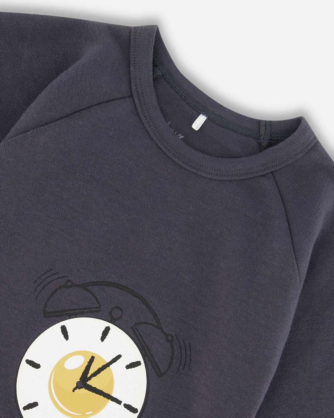 Organic Cotton Two Piece Pajama Set Gray Printed Egg-O-Clock - Image 3