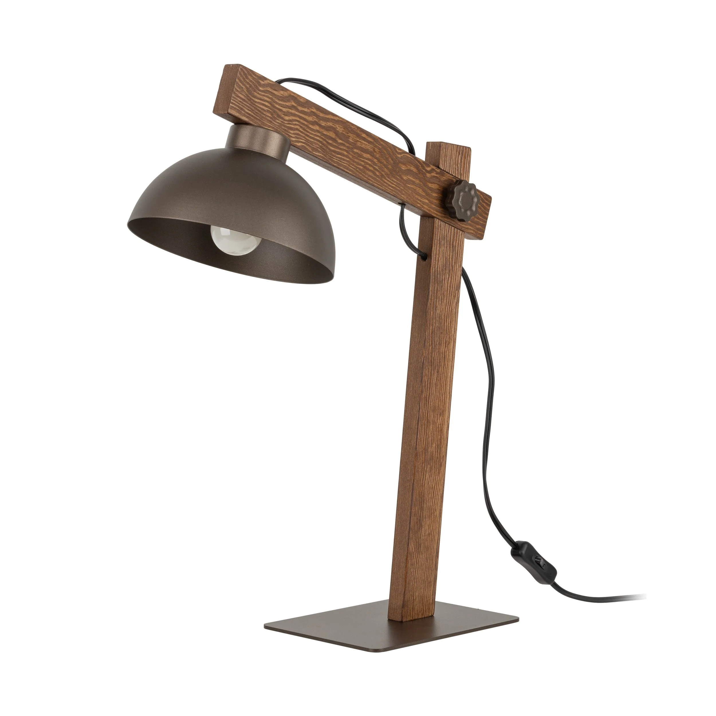 OSLO Brown Scandinavian Night Lamp - Image 3