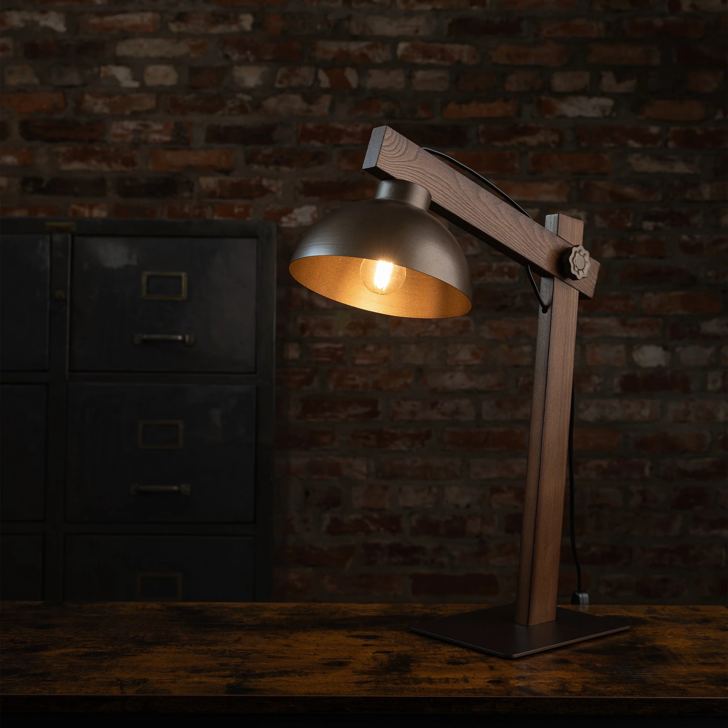 OSLO Brown Scandinavian Night Lamp - Image 7