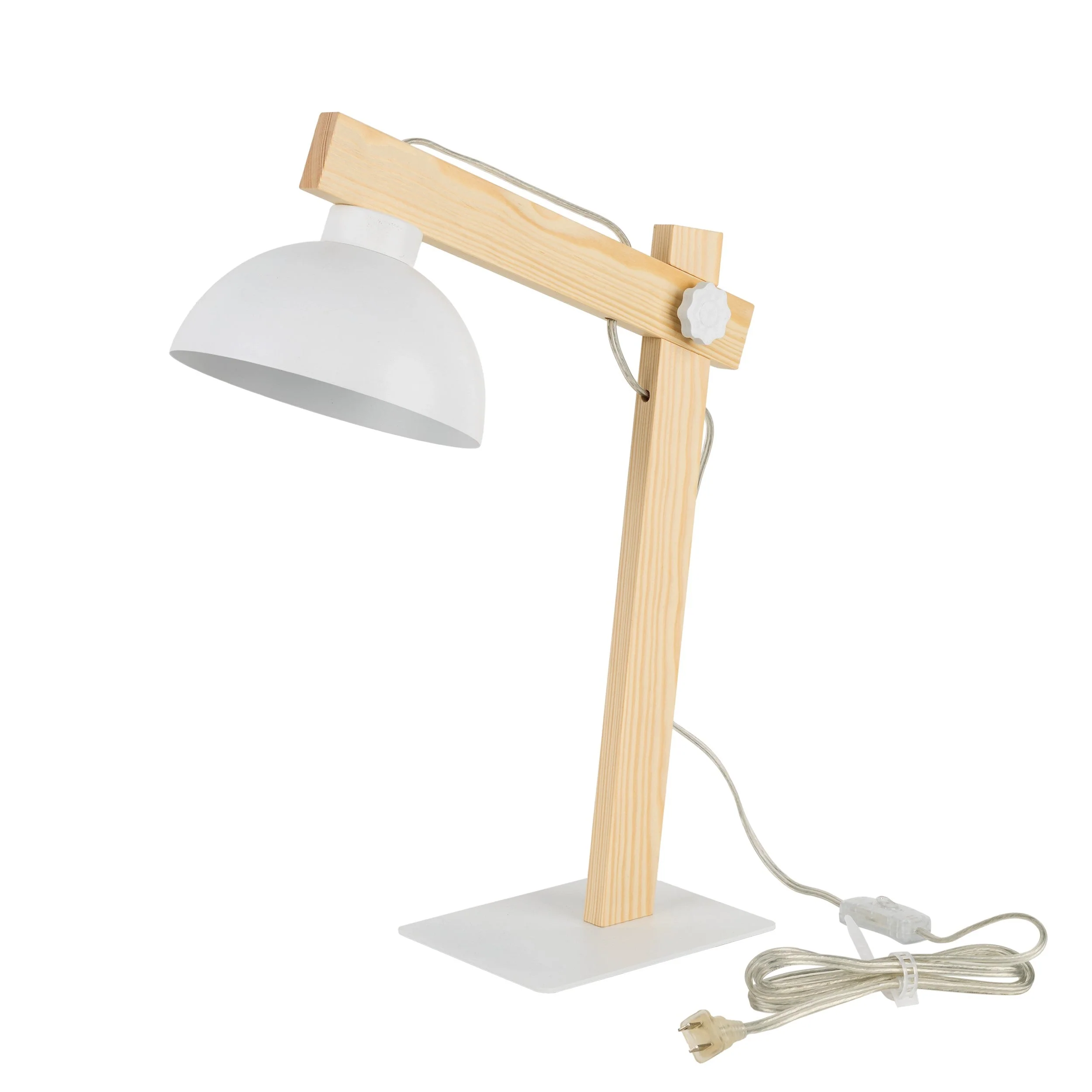 OSLO White Scandinavian Table Lamp for Bedroom & Nightstand - Image 2