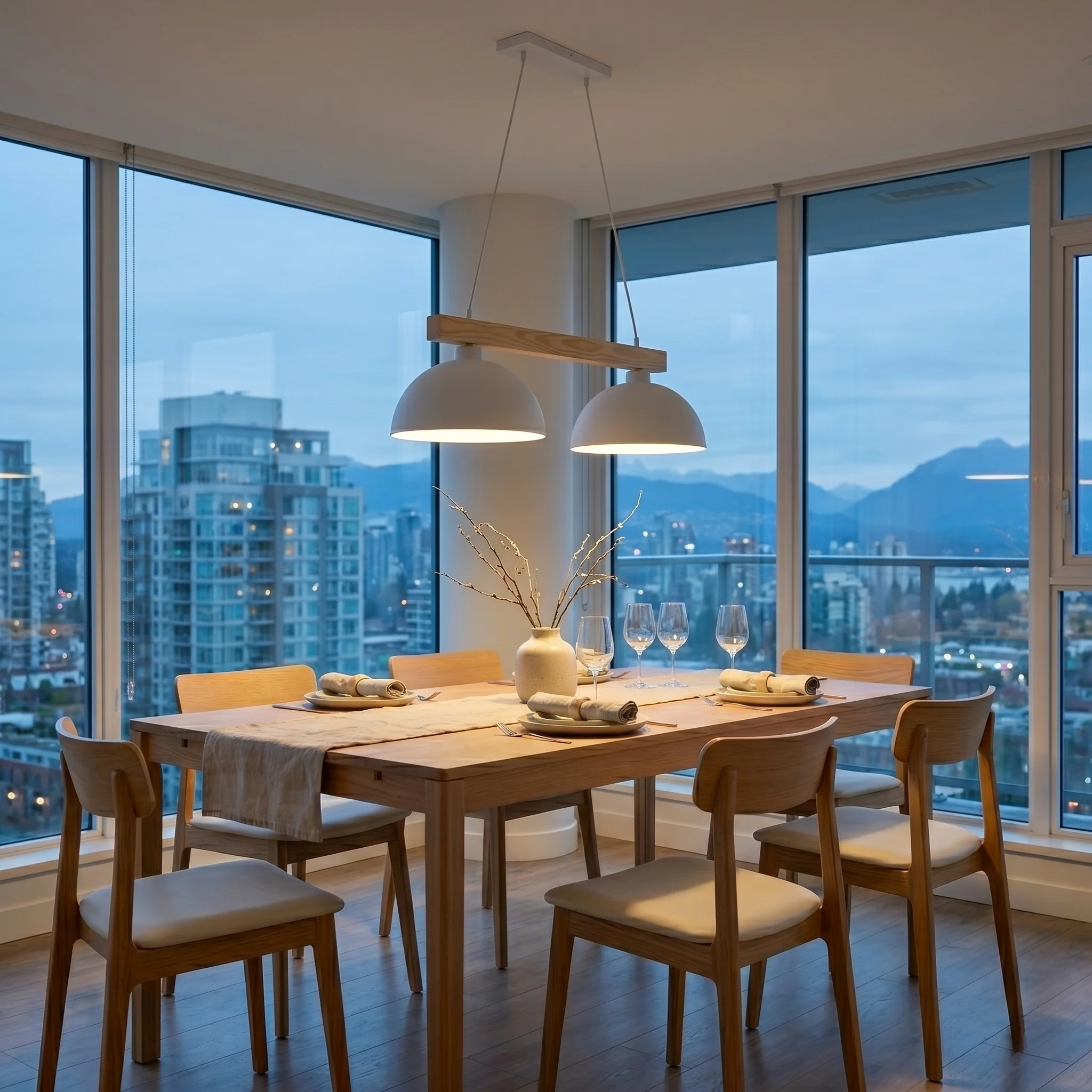 OSLO White Scandinavian Pendant Light for Kitchen Island & Dining - Image 3