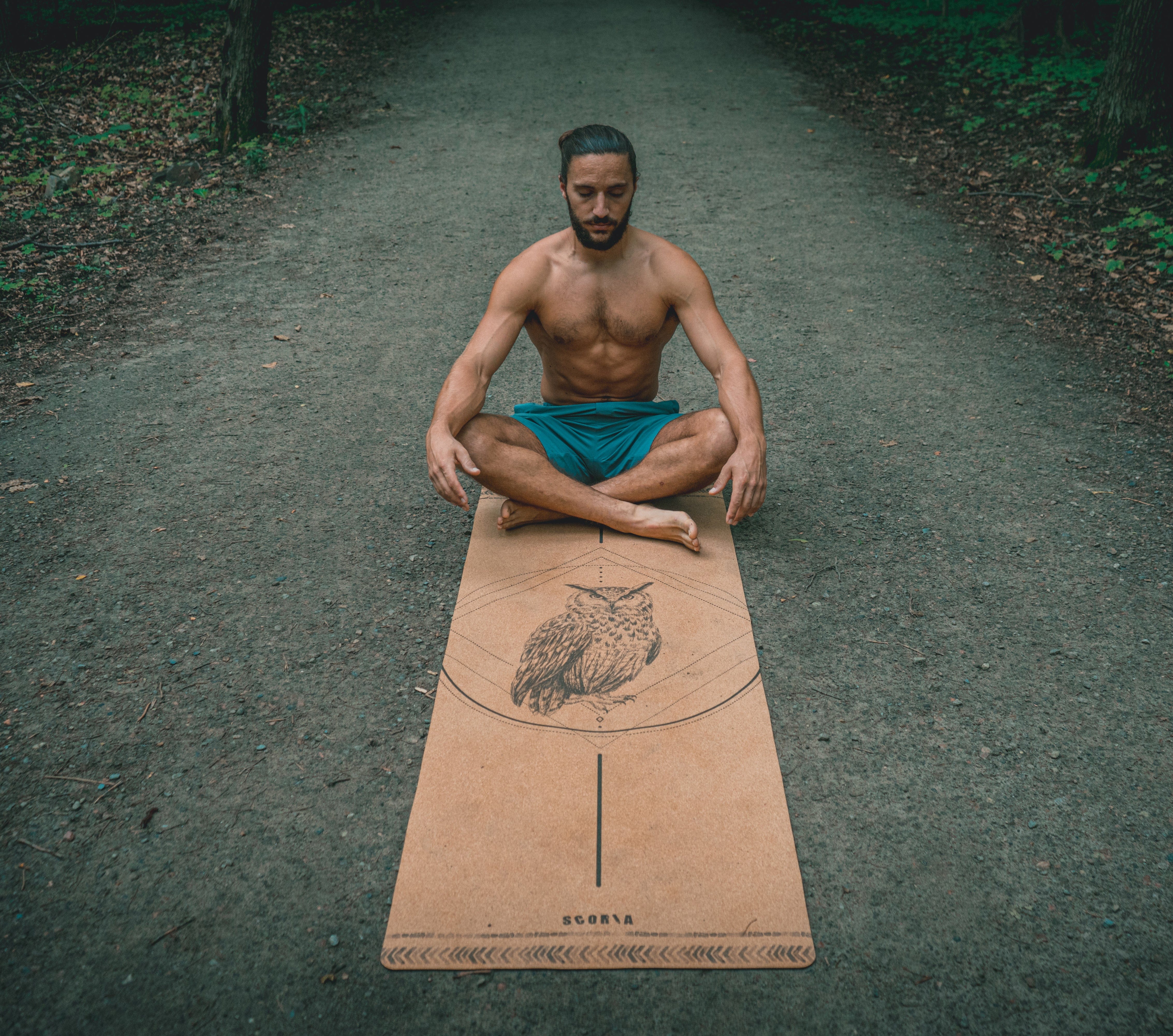 Owl Cork Yoga Mat | 4.5MM - Image 4