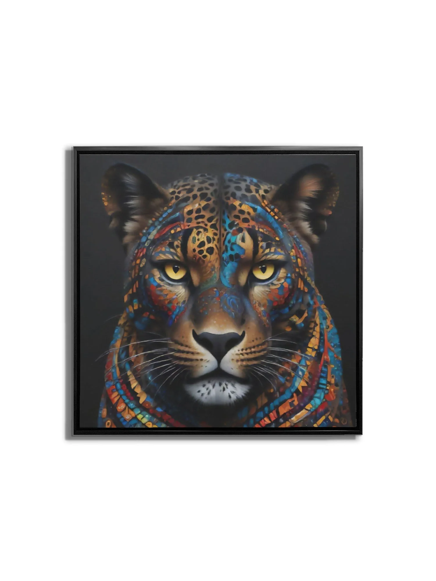 Painted Leopard 36"x36" - Image 2
