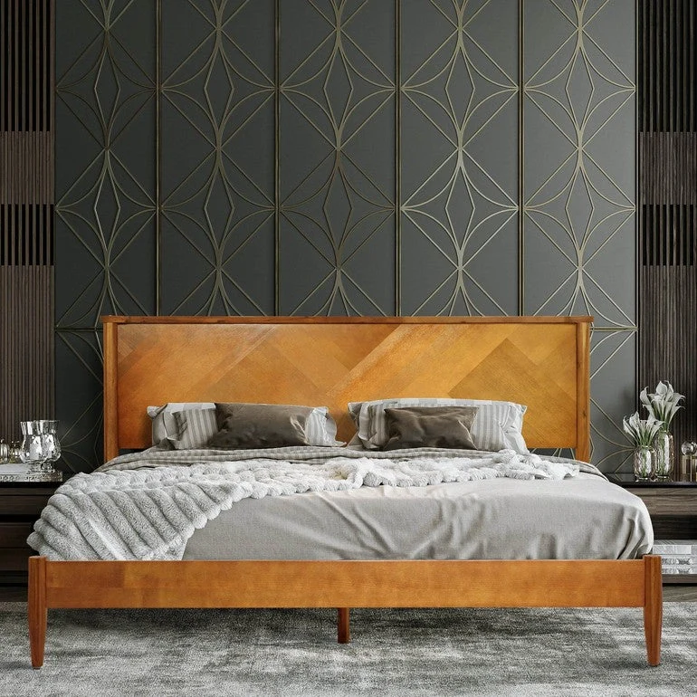 Panthera Platform Bed Frame With Headboard - Image 9