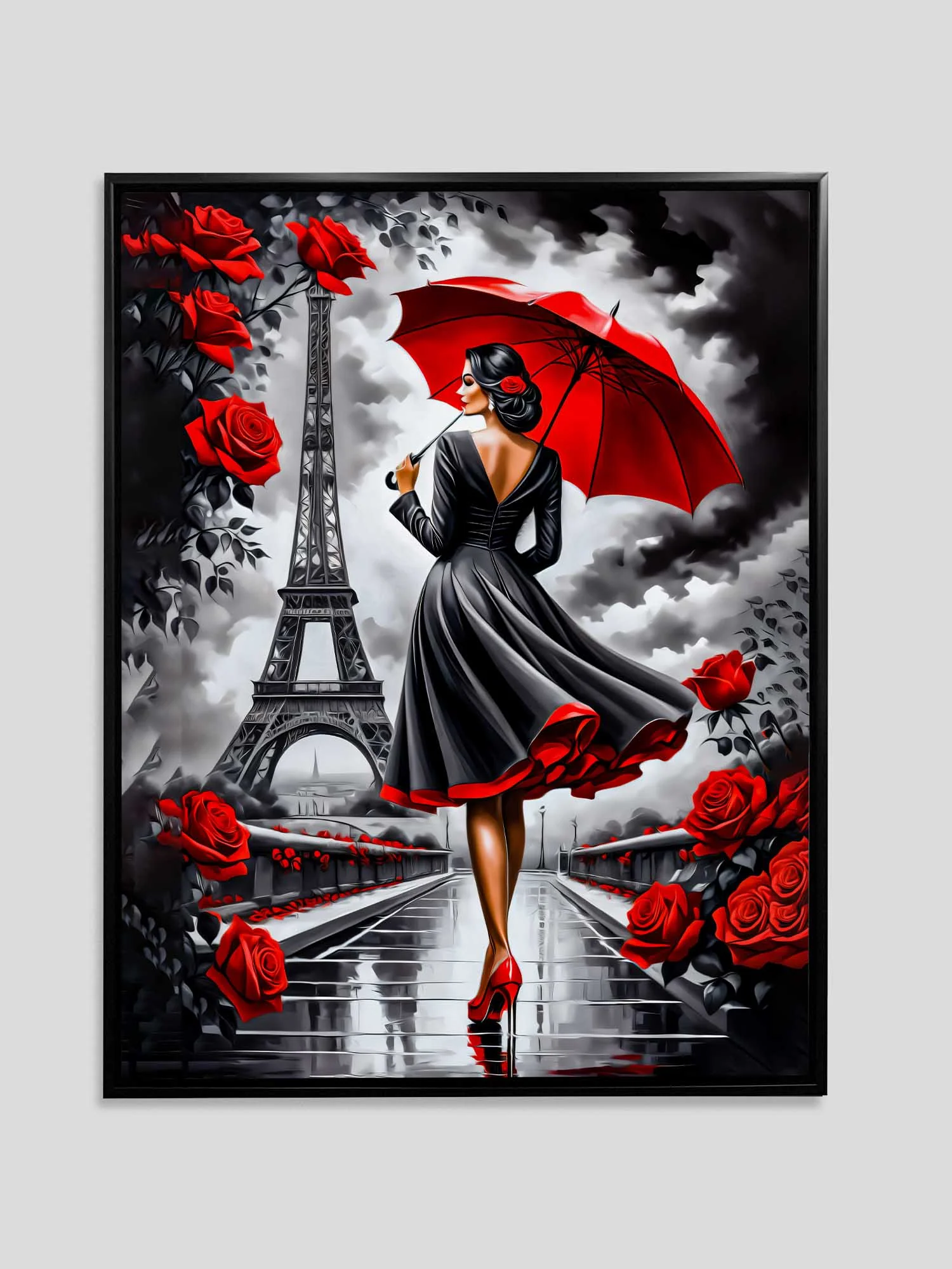 Paris Red/Black 36" x 48" - Image 2