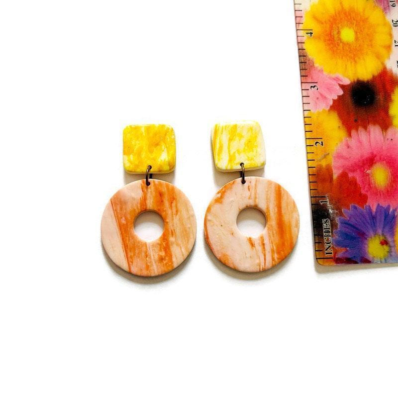 Pastel Clip On Earrings Handmade from Clay - Image 5
