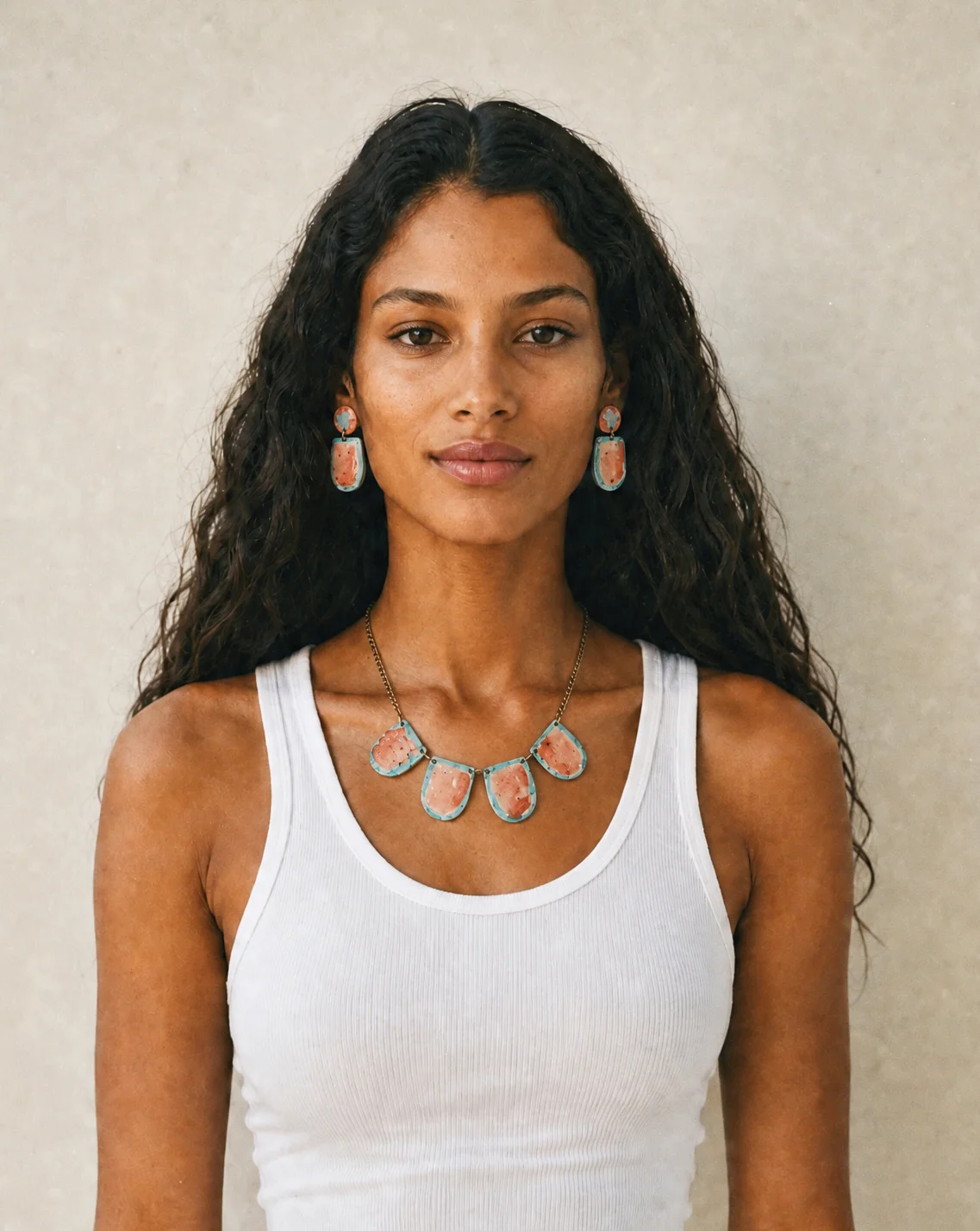Pastel Statement Jewelry Set Handmade - Image 2
