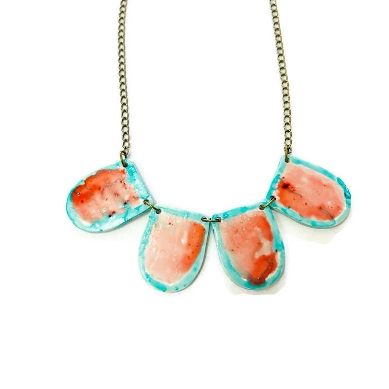 Pastel Statement Jewelry Set Handmade - Image 3