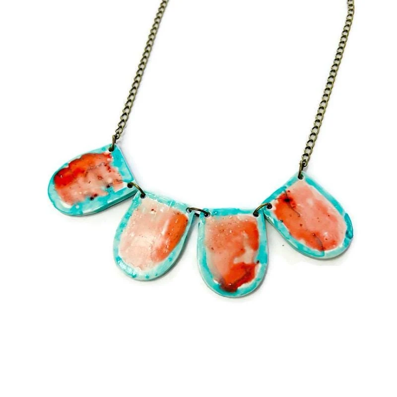Pastel Statement Jewelry Set Handmade - Image 4