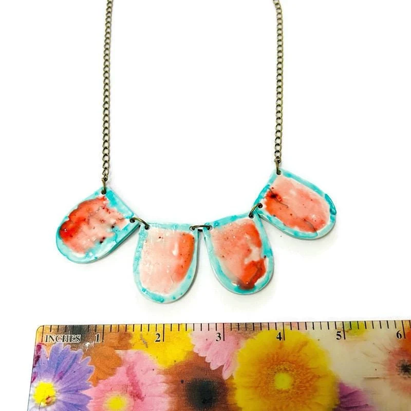 Pastel Statement Jewelry Set Handmade - Image 5